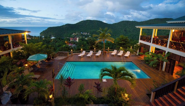 Entire Complex with Spectacular Views sleeping 16 people in Marigot Bay