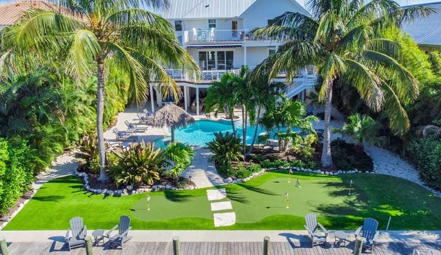 Large Canal Front Family Rental on Anna Maria with Pool, Dock and Mini Golf! in Anna Maria