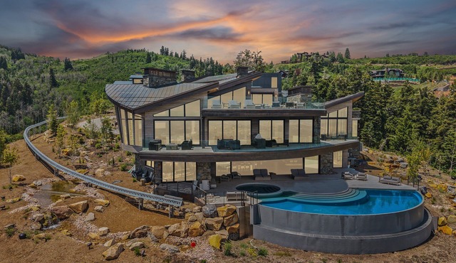 Mountainhead House, Ski Access Funicular, Pool, Hot Tub, Bowling Alley, Basketball Court in Park City