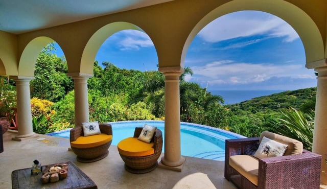 Spectacular Hilltop Rental for 2 w/Private Beach, Mountain & Sea Views. in Roatan