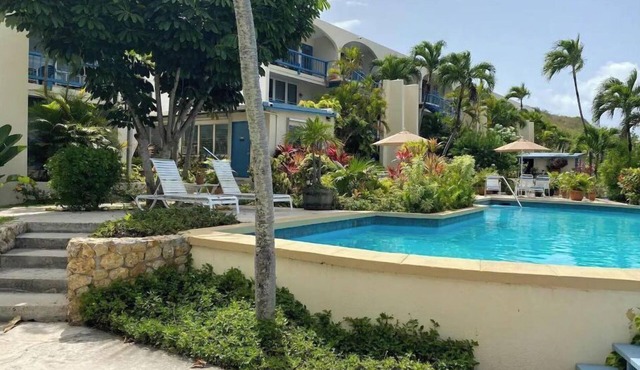 Tropical one bedroom condo steps from pool. in Christiansted